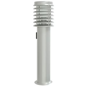vidaXL Lampadaire d'ext&eacute;rieur et sortie argent&eacute; 60 cm acier inoxydable