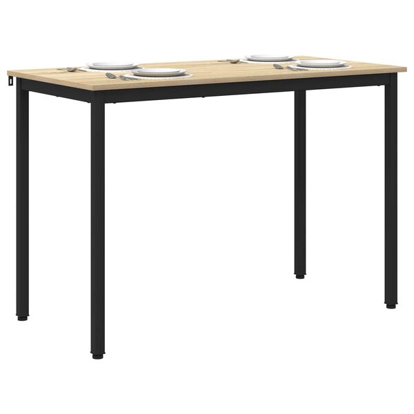 vidaXL Table de salle &agrave; manger / Table de repas M&Eacute;TAL