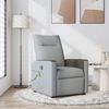 vidaXL Fauteuil de massage inclinable Gris clair Tissu