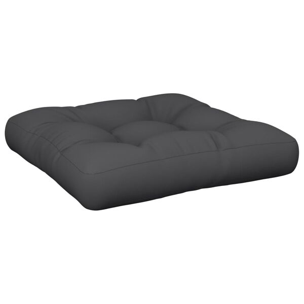 vidaXL Coussin de palette noir 50x50x12 cm tissu