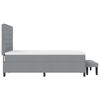 vidaXL Lit &agrave; ressorts avec matelas Gris clair 140 x 190 cm tissu