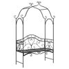 vidaXL Banc de jardin Noir 121 x 48 x 200 cm Acier