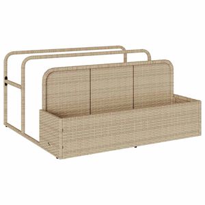 vidaXL Rangement pour matelas gonflables de piscine beige 110 x 100 x 57 cm r&eacute;sine tress&eacute;e