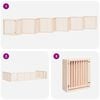 vidaXL Barri&egrave;re pour chien porte pliable 12 panneaux bois de peuplier