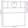 vidaXL T&ecirc;te de lit m&eacute;tal noir 75 cm