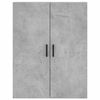 vidaXL Buffet haut Gris b&eacute;ton 69,5x34x180 cm Bois d'ing&eacute;nierie