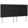 vidaXL T&ecirc;te de lit Noir 200x5x118/128 cm Similicuir