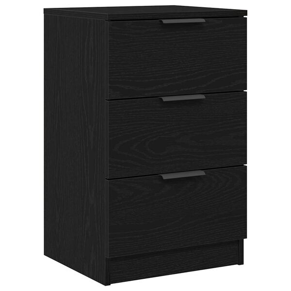 vidaXL Cabinet de chevet Ch&ecirc;ne noir 40 x 65 x 65 cm Bois d'ing&eacute;nierie