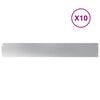 vidaXL Bordures de pelouse 10 pi&egrave;ces 15x103 cm acier galvanis&eacute;