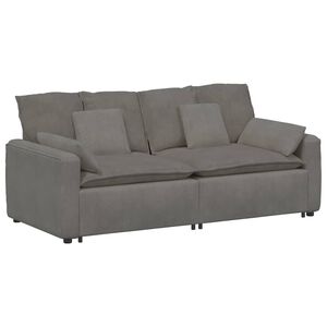 vidaXL Canap&eacute; modulable avec coussins gris clair