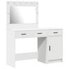 vidaXL Table de Toilette 2 pc Blanc 40 x 41 x 75 cm Bois d'ing&eacute;nierie