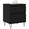 vidaXL Armoire de lit Ch&ecirc;ne noir 40 x 35 x 50 cm Bois d'ing&eacute;nierie