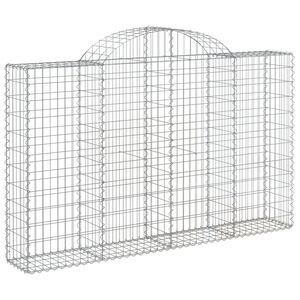 vidaXL Panier de gabions arqu&eacute; 200x30x120/140 cm Fer galvanis&eacute;