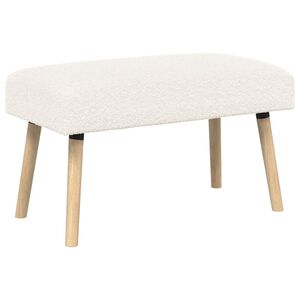 vidaXL banc Uni Cr&egrave;me 80 x 40 x 46 cm Boucl&eacute;