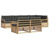 vidaXL Ensemble de canap&eacute;s d'ext&eacute;rieur 7 pc Blanc et anthracite