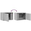 vidaXL Tables de chevet murales avec lumi&egrave;res LED 2 pcs sonoma gris