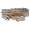 vidaXL Ensemble de canap&eacute; de jardin 9 pcs Beige et Gris clair