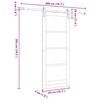 vidaXL Porte coulissante Blanc 83 x 202 cm Pin massif