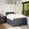 vidaXL Sommier &agrave; lattes de lit et matelas Gris fonc&eacute; 120x200cm Velours