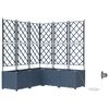vidaXL Cache-pot de jardin Gris 40 x 40 x 143 cm Acier