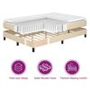 vidaXL Lit &agrave; ressort LED avec matelas Cr&egrave;me 160 x 200 cm tissu