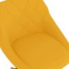 vidaXL Chaise pivotante de salle &agrave; manger Jaune moutarde Velours