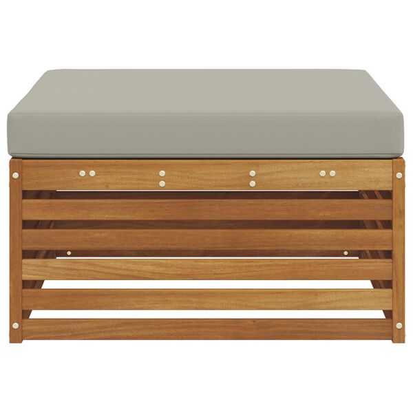 vidaXL Pouf d'Ext&eacute;rieur Bois d'Acacia Massif Naturel