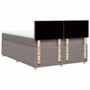 vidaXL Sommier &agrave; lattes de lit avec matelas Taupe 140x190 cm Tissu