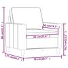 vidaXL Fauteuil Noir 60 cm Velours