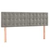 vidaXL Sommier &agrave; lattes de lit et matelas Gris clair 140x190cm Velours
