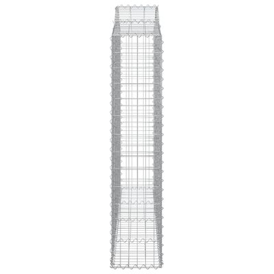 vidaXL Paniers à gabions arqués 25 pcs 200x30x140/160 cm Fer galvanisé