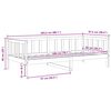 vidaXL Lit de jour sans matelas gris bois de pin massif 90x200 cm