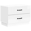 vidaXL Cabinet de chevet Blanc brillant 62 x 34,5 x 44,5 cm