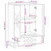 vidaXL Buffet noir 60x33x100 cm bois de manguier massif