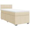 vidaXL Sommier &agrave; lattes de lit avec matelas Cr&egrave;me 80x200 cm Tissu