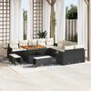 vidaXL Ensemble de canap&eacute; de jardin 13 pcs Noir polyrotin