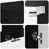 vidaXL Ensemble meuble TV Montage mural 6 pcs Noir Bois d'ing&eacute;nierie