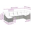 vidaXL Ensemble de Canap&eacute;s avec coussin 7 pcs Gris polyrotin