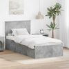 vidaXL Cadre de lit Gris b&eacute;ton 75 x 190 cm Bois d'ing&eacute;nierie