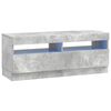 vidaXL Meuble TV LED Gris b&eacute;ton Bois d'ing&eacute;nierie