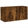vidaXL Meuble TV mural ch&ecirc;ne fum&eacute; 80x30x41 cm