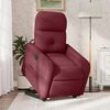 vidaXL Fauteuil inclinable &eacute;lectrique rouge bordeaux tissu