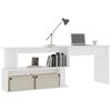 vidaXL Bureau d'angle Blanc 200x50x76 cm Bois d'ing&eacute;nierie
