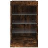 vidaXL Buffet avec lumi&egrave;res LED ch&ecirc;ne fum&eacute; 41x37x67 cm