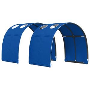 vidaXL Tunnel de lit 2 pc Bleu Polyester