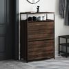 vidaXL Meuble &agrave; chaussures ch&ecirc;ne marron 75x34x112 cm bois d'ing&eacute;nierie