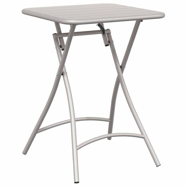 vidaXL Table de Jardin Beige 55 x 55 x 73 cm Acier revêtu de poudre