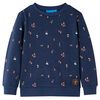 vidaXL Sweatshirt pour enfants m&eacute;lange bleu marine 116