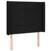 vidaXL Sommier &agrave; lattes de lit matelas et LED Noir 100x200 cm Tissu