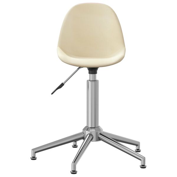 vidaXL Chaises pivotantes &agrave; manger lot de 2 cr&egrave;me tissu